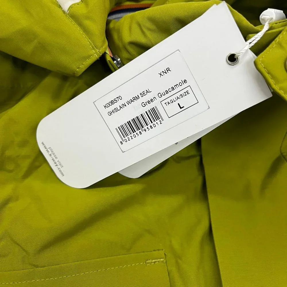 NWT K-Way Italy by kappa coat heavy jacket with hoodie - Picture 4 of 5